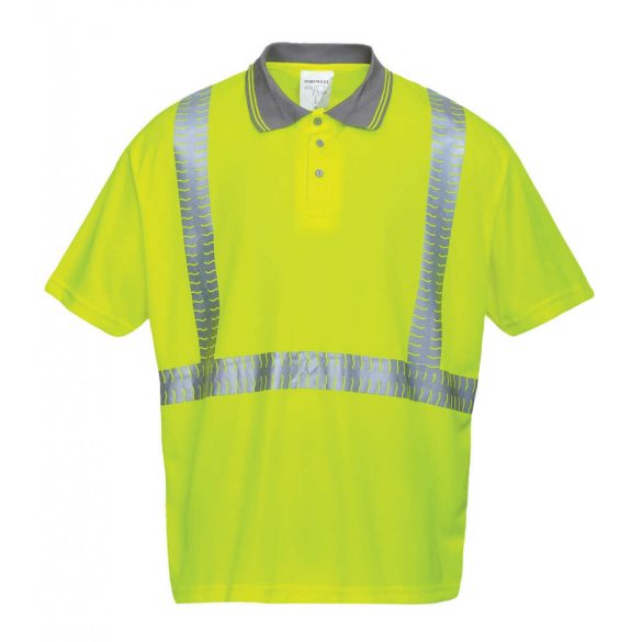 Portwest S377 - Hi-Vis Superior teniszpóló - L - sárga