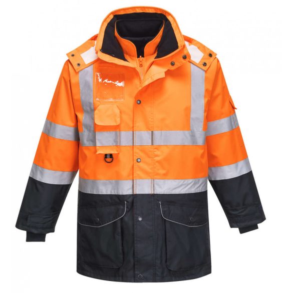 Portwest S426 - Hi-Vis 7 az 1-ben kontraszt Traffic kabát - 4XL - narancs