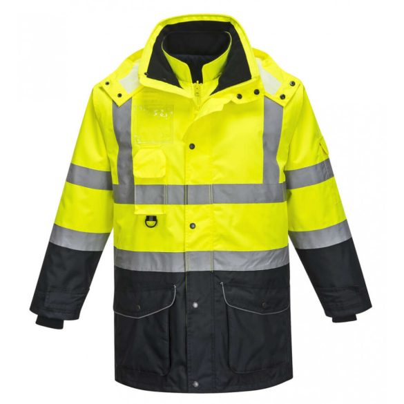 Portwest S426 - Hi-Vis 7 az 1-ben kontraszt Traffic kabát - 4XL - sárga