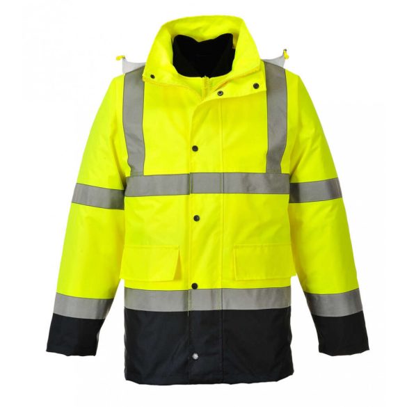 Portwest S471 - HiVis 4 az 1-ben Contrast Traffic kabát - L - sárga