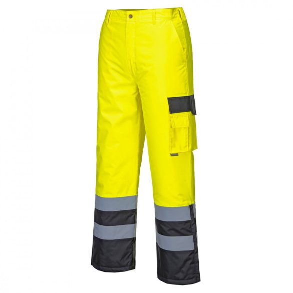 Portwest Hi-Vis Contrast nadrág - bélelt S686 - sárga / fekete - 2XL