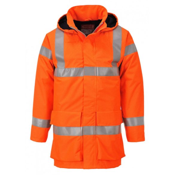 Portwest S774 - Bizflame Rain Hi-Vis antisztatikus FR dzseki - L - narancs