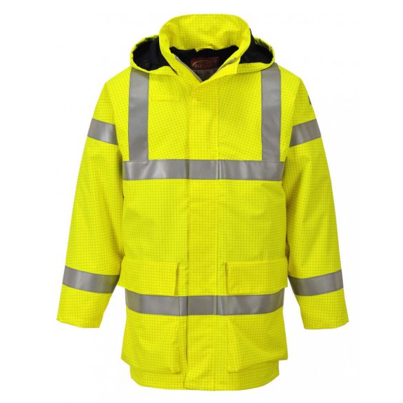 Portwest S774 - Bizflame Rain Hi-Vis antisztatikus FR dzseki - L - sárga