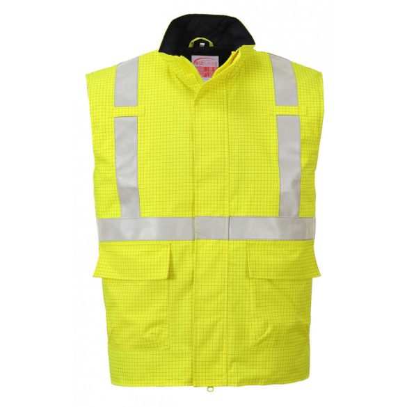 Portwest S776 - Bizflame Rain Hi-Vis antisztatikus FR mellény - L - sárga