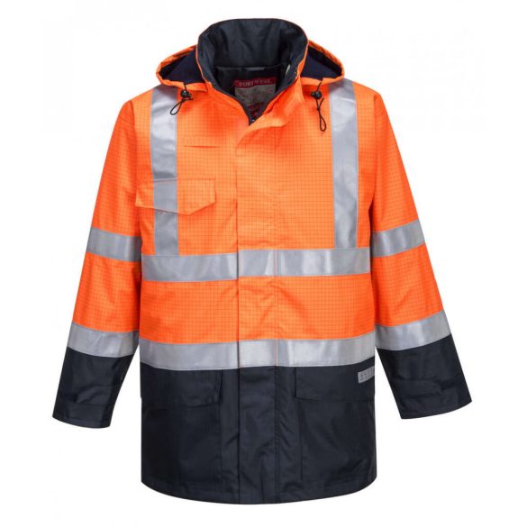 Portwest S779 - Hi-Vis Multi Protection antisztatikus és lángálló kabát - L - narancs