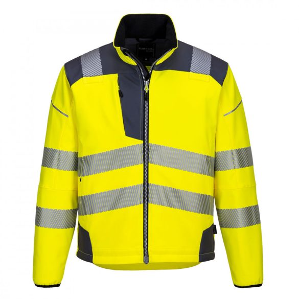 Portwest Vision Hi-Vis softshell kabát T402 - sárga/szürke - S