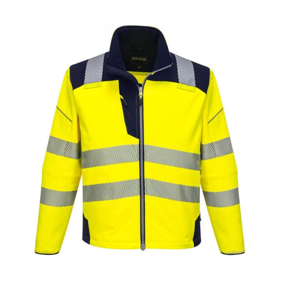 Portwest Vision Hi-Vis softshell kabát T402 - sárga / tengerészkék - XS