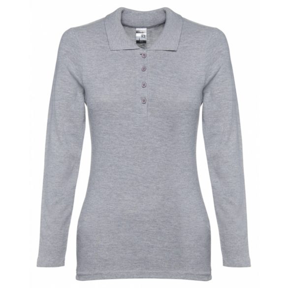 TH Clothes BERN WOMEN hosszú ujjú galléros póló TH-BERW grey-melange XXL